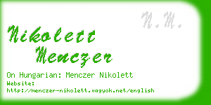 nikolett menczer business card